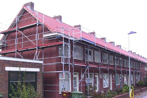 Steigerbouw voor gevel- en dak werkzaamheden